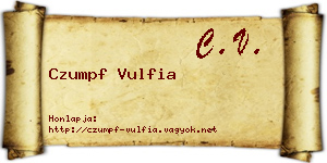 Czumpf Vulfia névjegykártya